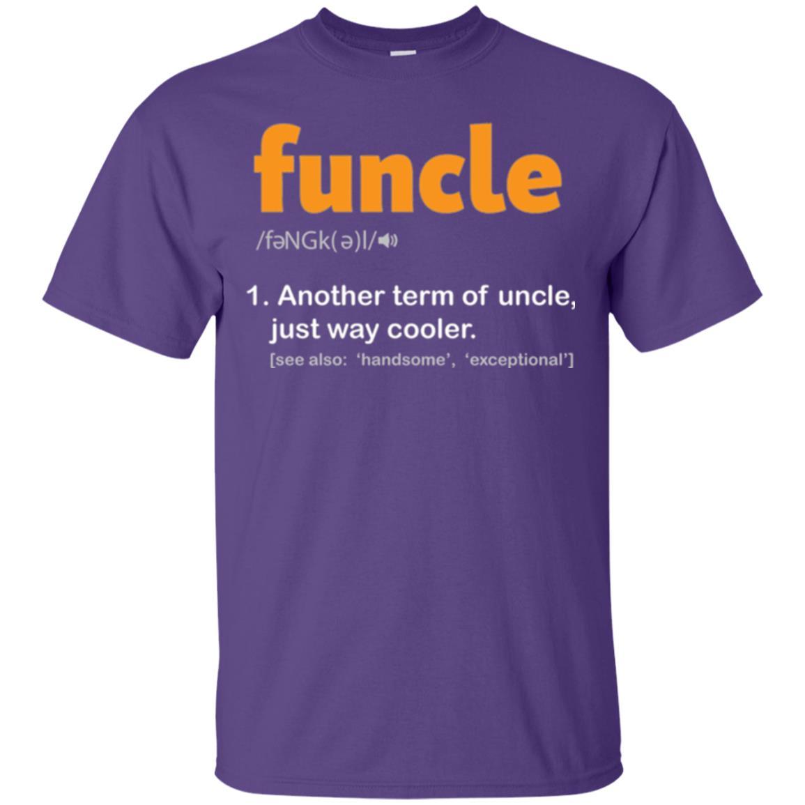 Funcle Definition T-shirt Funny Uncle Jokes Purple