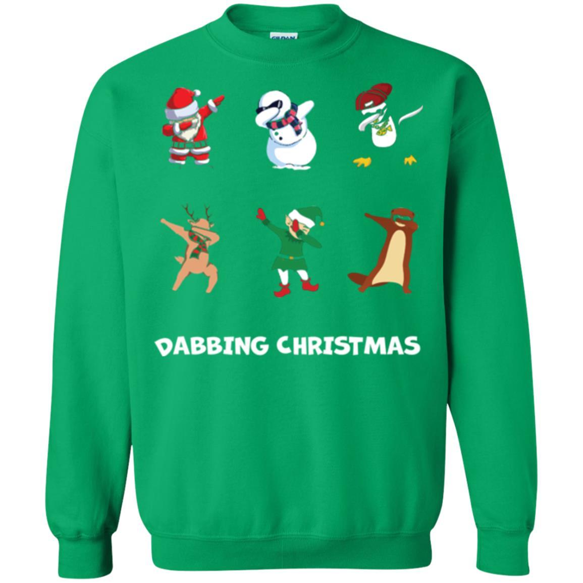 Dabbing Christmas T-shirt Irish Green