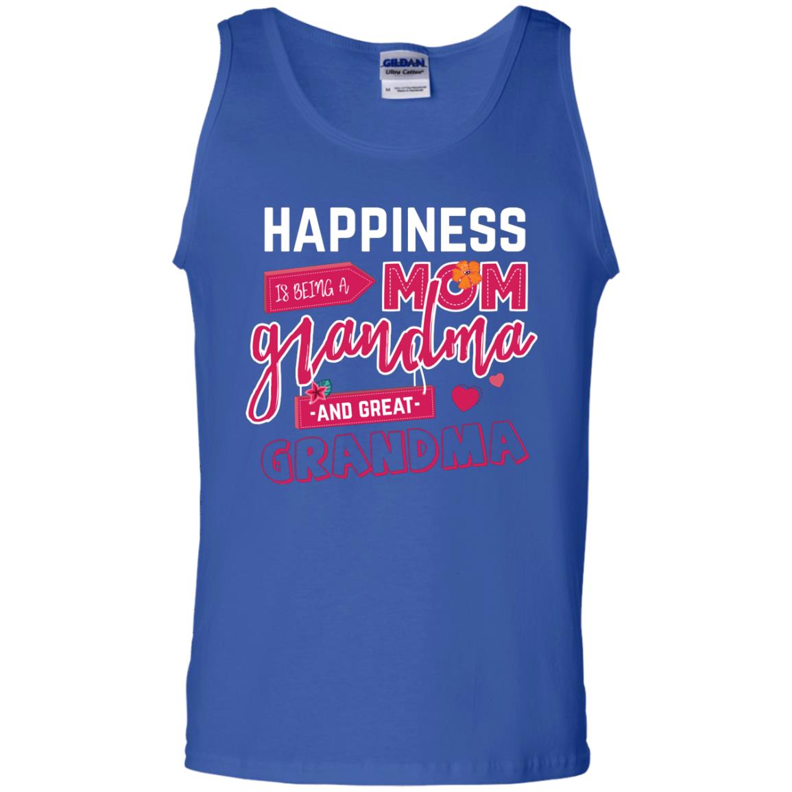 Happiness Is Being A Mom A Grandma And Great Grandma Shirt Royal
