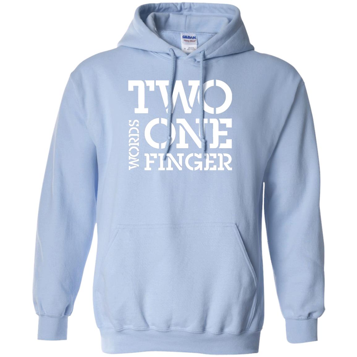 Two Word One Finger Shirt Light Blue