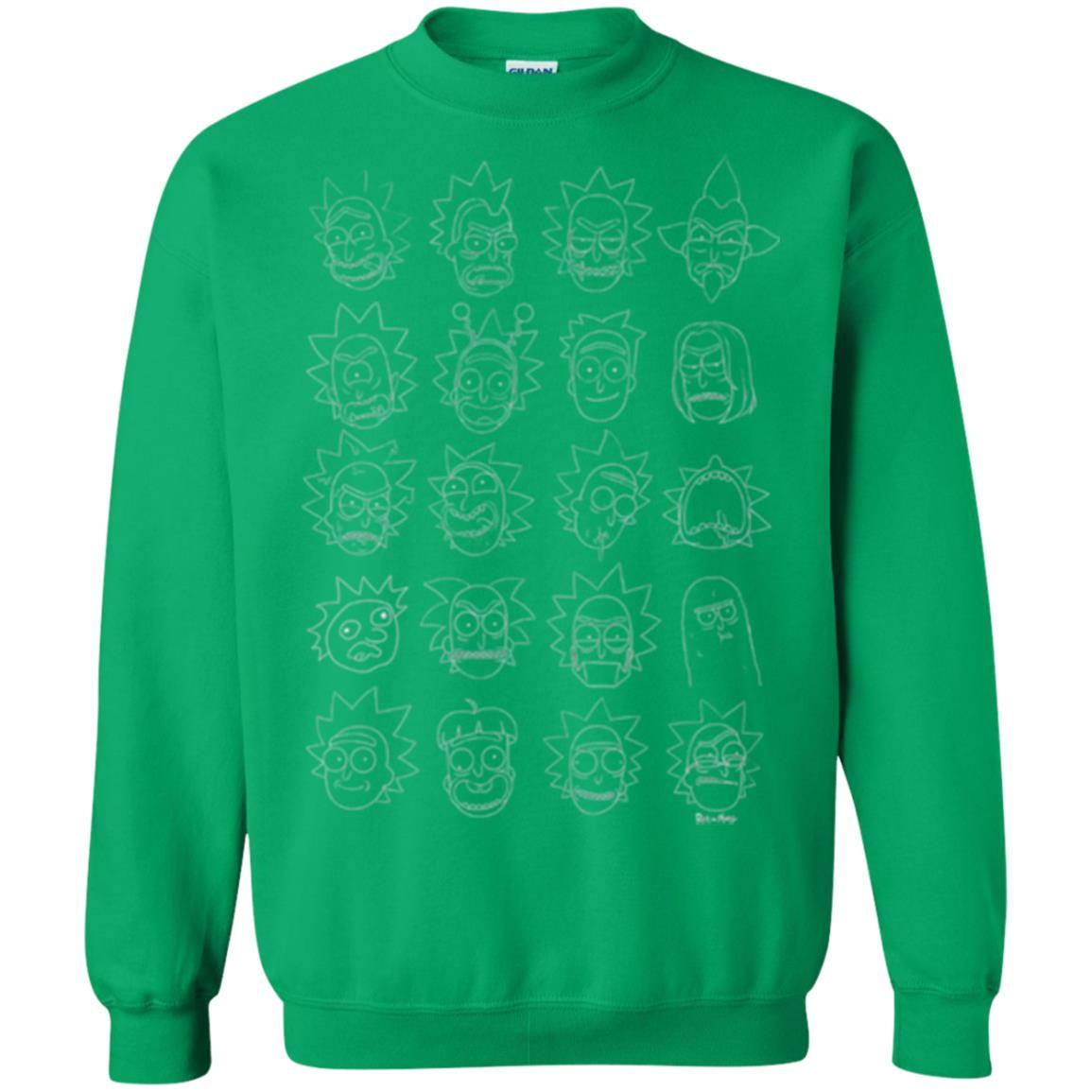 Movie T-Shirt The Many Faces Of Rick Irish Green