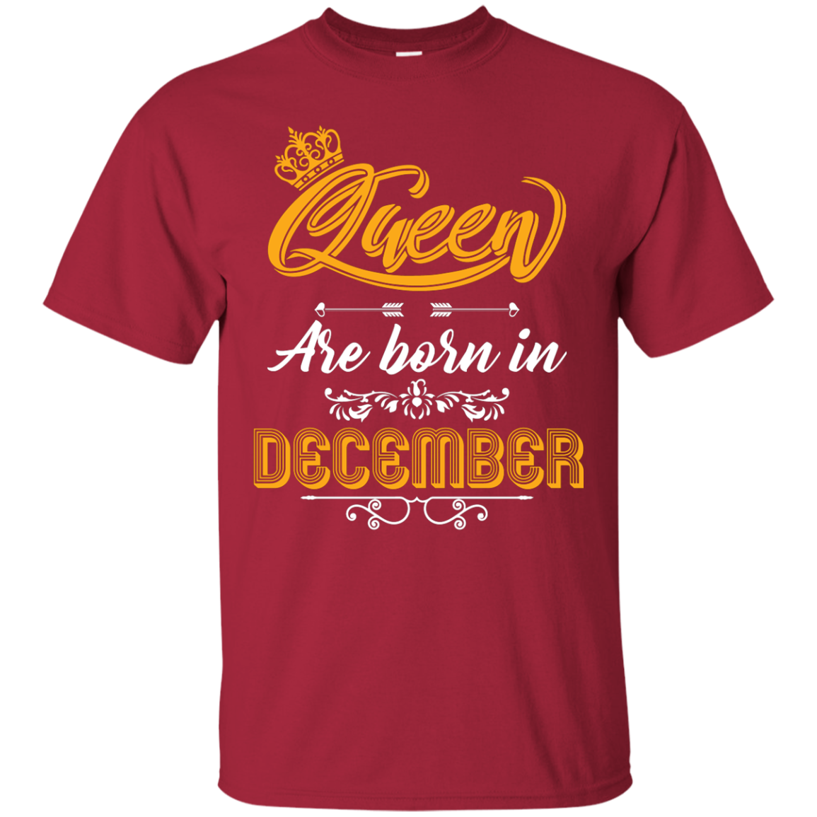 Brithday T-Shirt Queen Are Born In December Cardinal