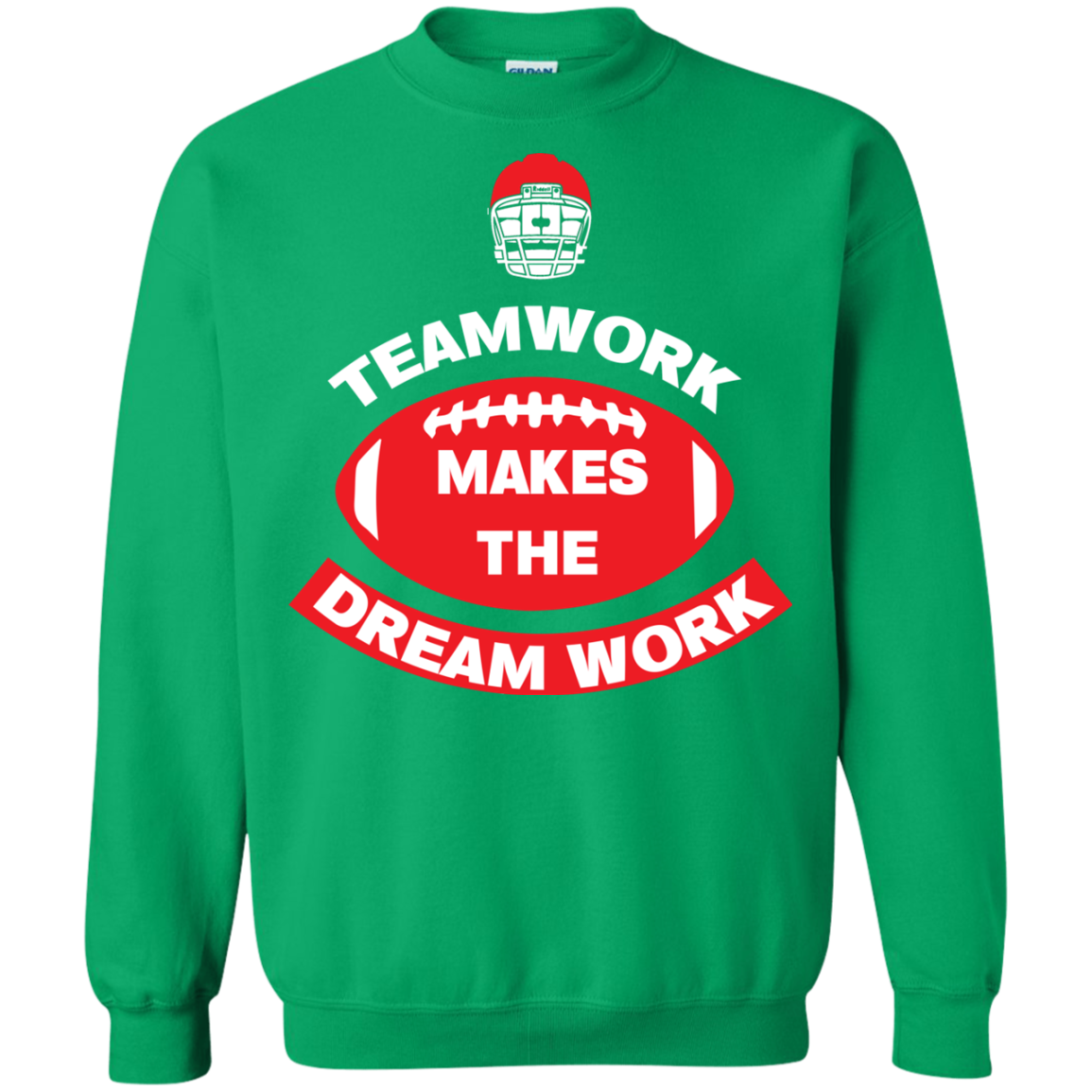 Football T-shirt TeamWork Makes The Dreamwork Irish Green