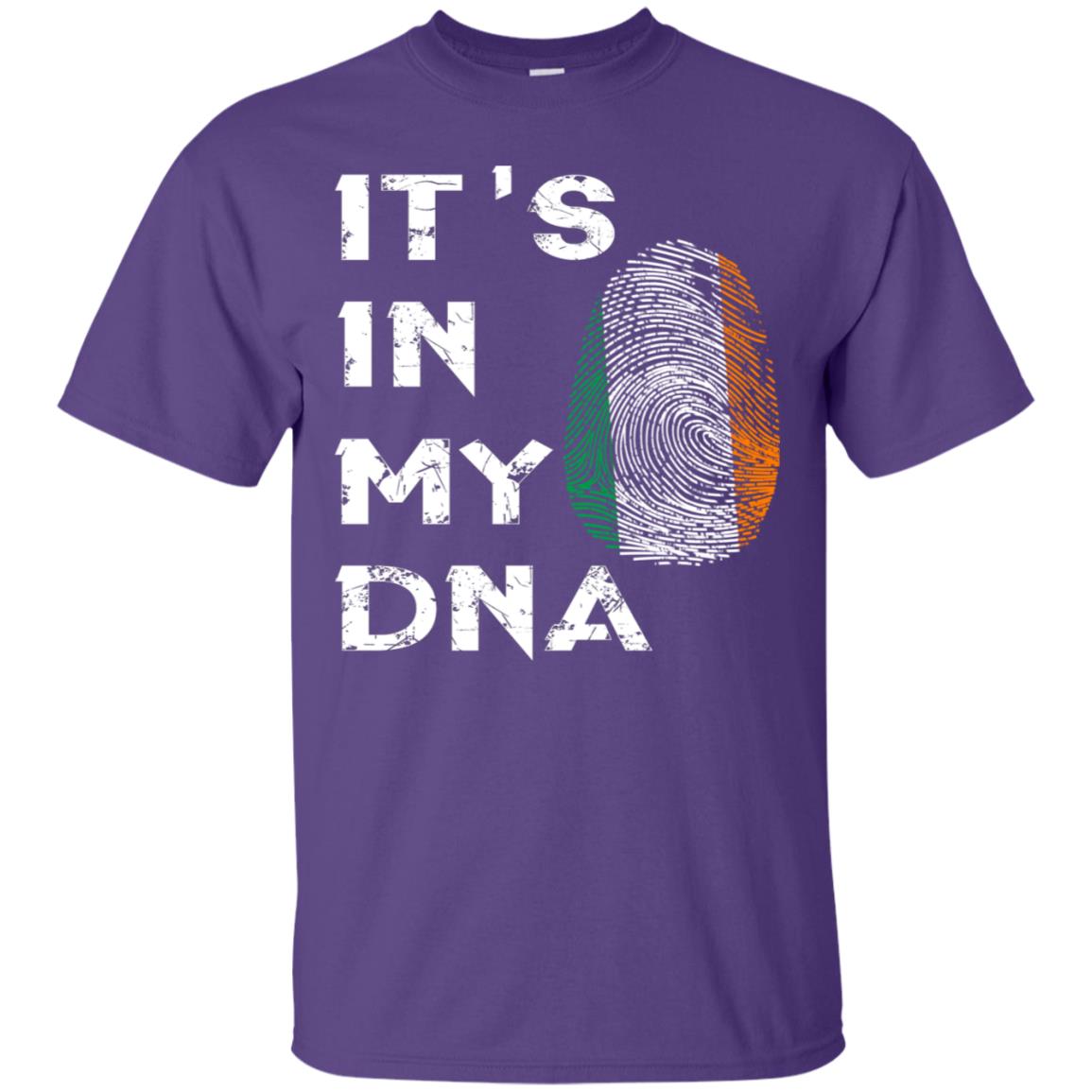 It's In My Dna Fingerprint Irish Ireland Gift Shirt Purple