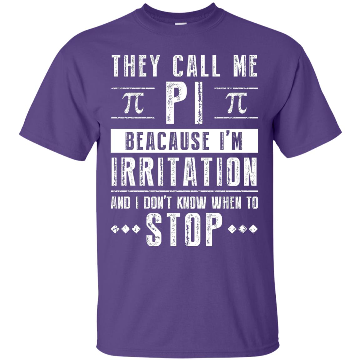Happy Pi Day T-shirt I Dont Know When To Stop Purple