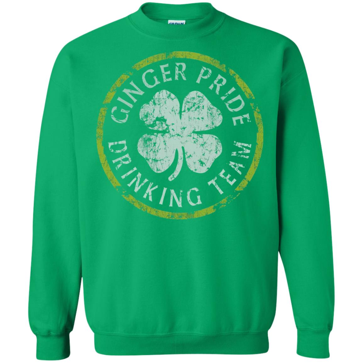 Funny Ginger Pride Drinking Team Irish T-shirt Irish Green