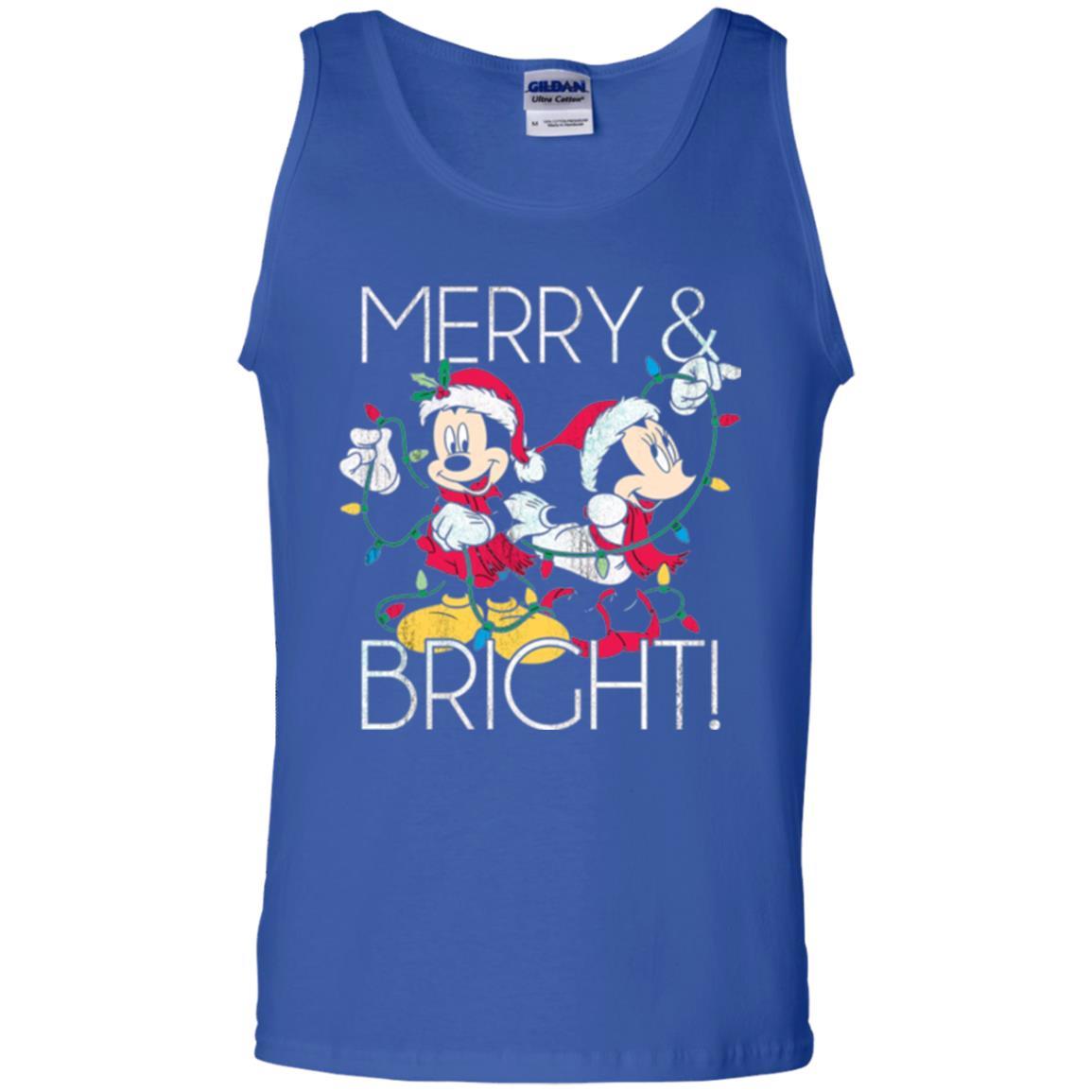 Disney Mickey Mouse T-shirt Merry And Bright Christmas Royal