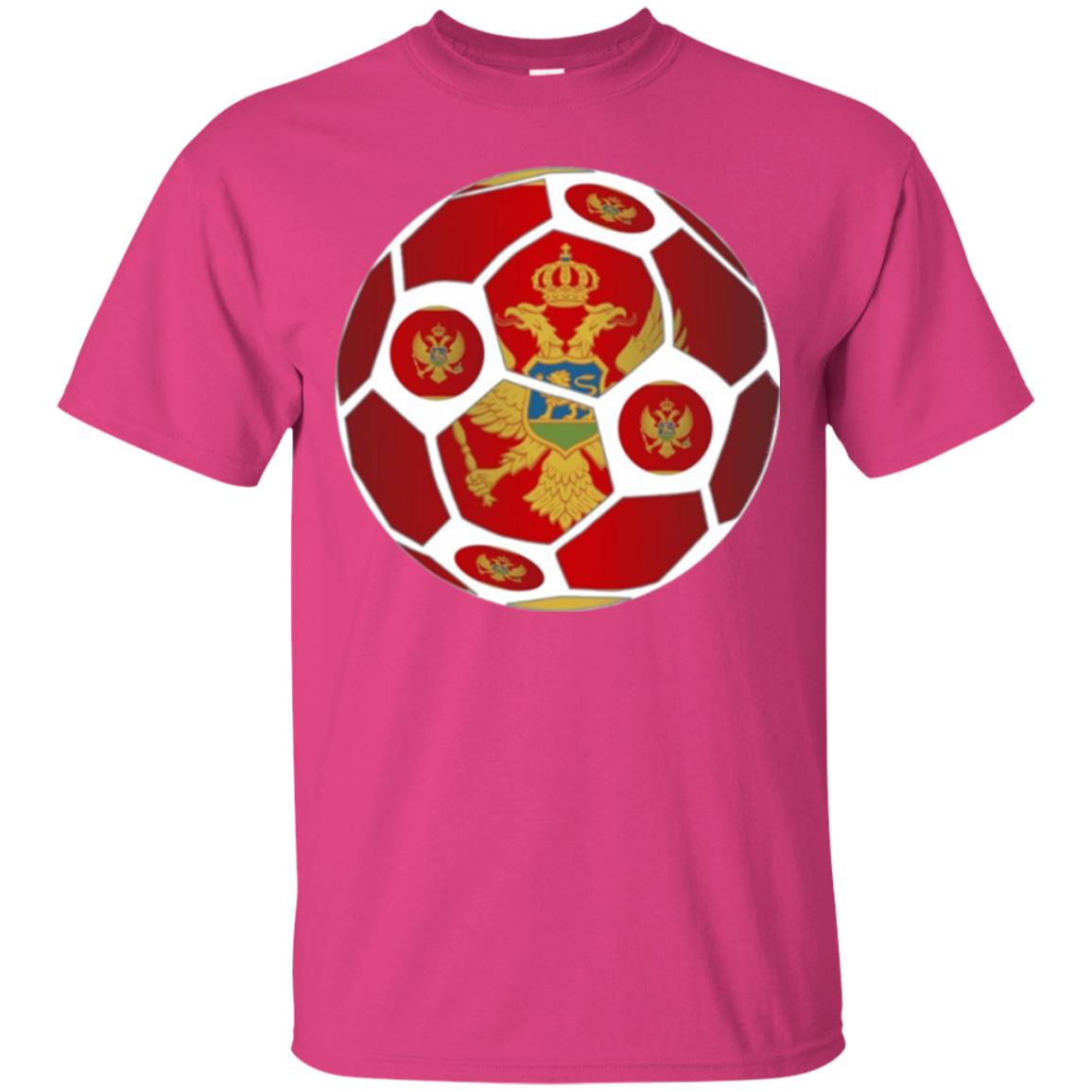 Montenegro Flag Soccer Ball Soccer Lover T-shirt Heliconia
