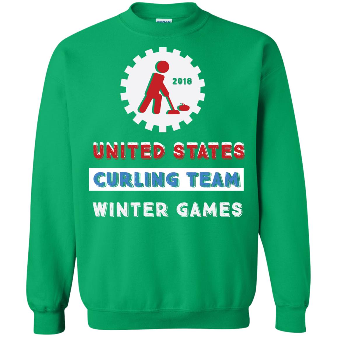 United States Curling Team Winter Games Curling Lover T-shirt Irish Green