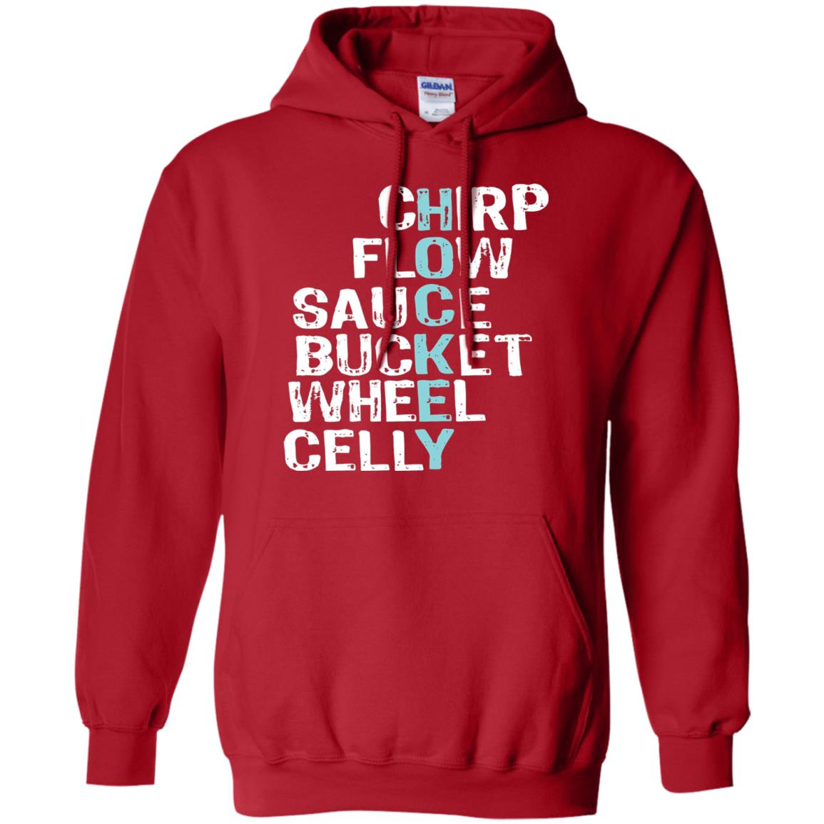 Eat Sleep Hockey Flow Celly Sauce Bucket Flow Wheel Shirt Red