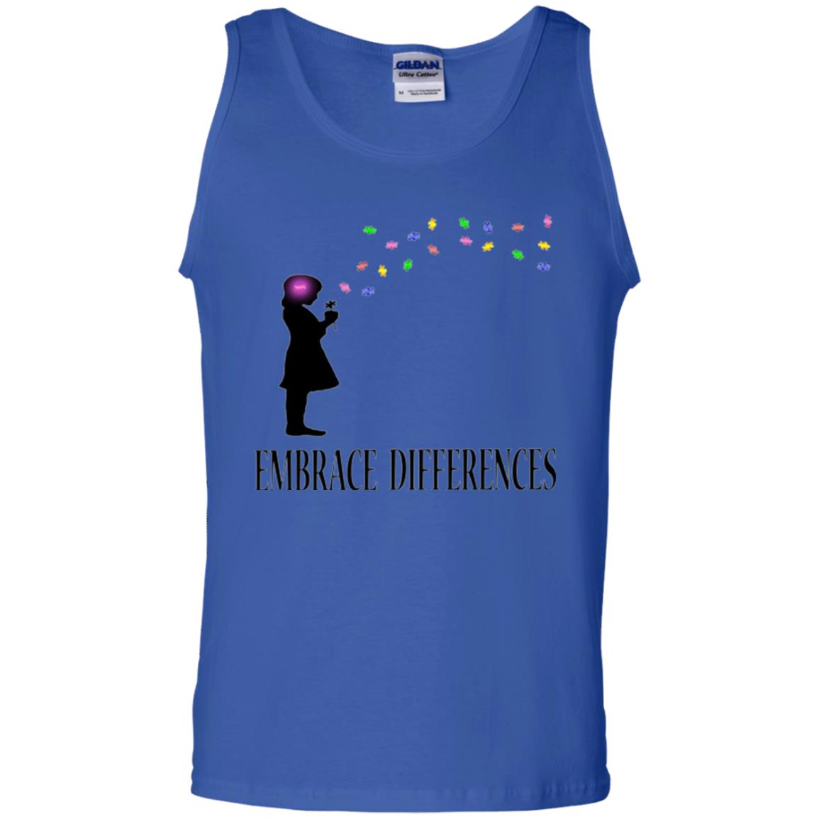 Embrace Differences Shirt Proud Autism Awareness T-shirt Royal
