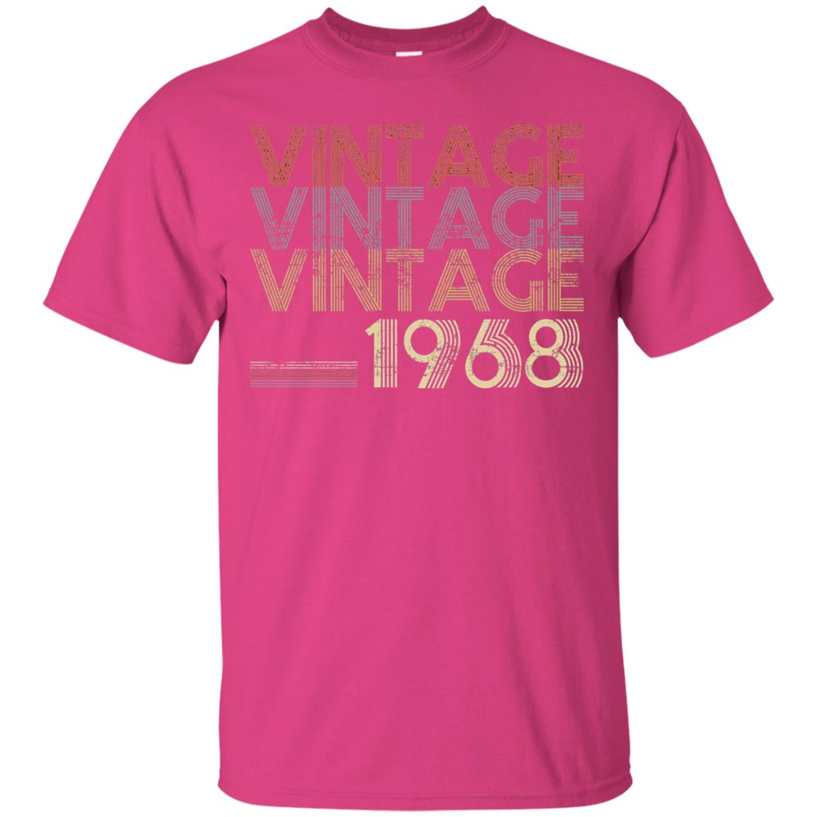Retro Classic Vintage Born In 1968 50th Birthday T-shirt Heliconia