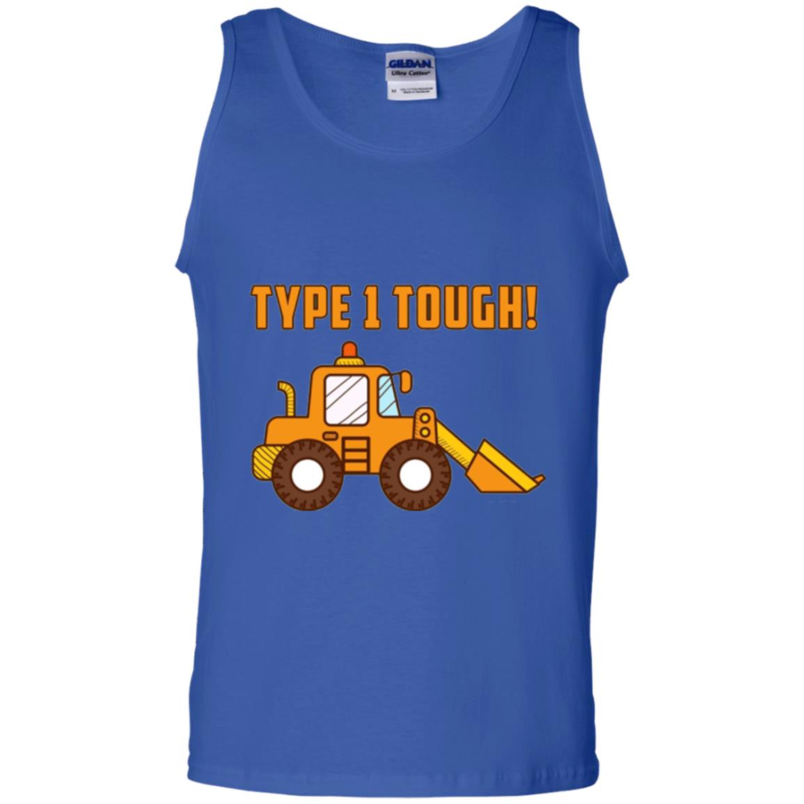 Type 1 Tough Bulldozer Diabetic Diabetes T-shirt Royal