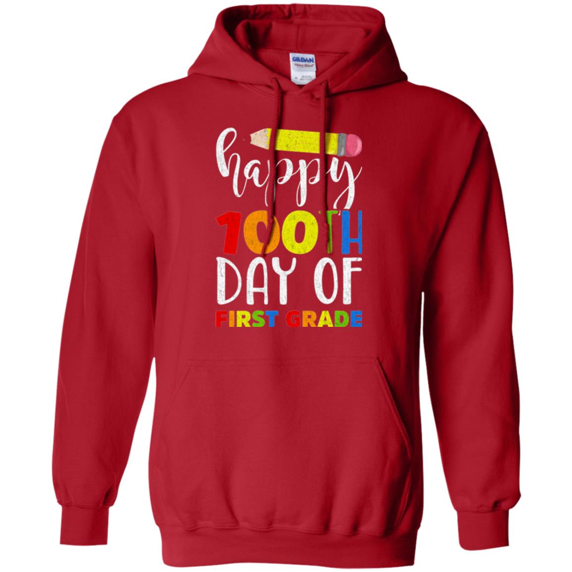 Children T-shirt Happy 100th Day Of First Grade Red