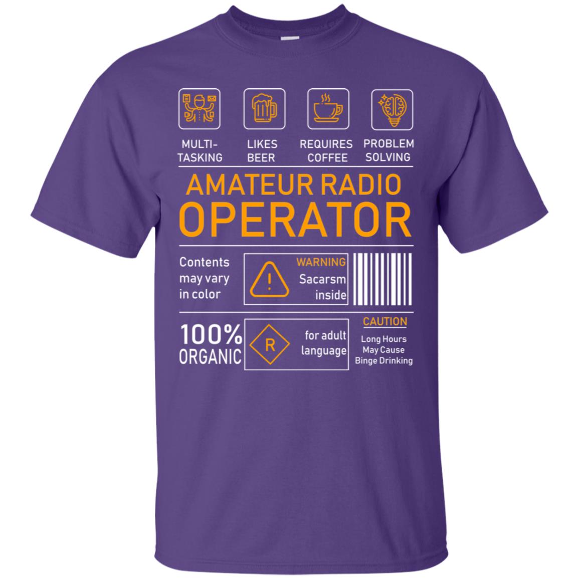 Amateur Radio Operator Gift Shirt Purple