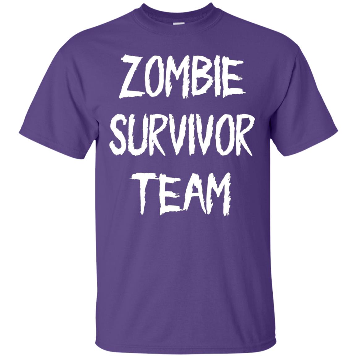 Zombie Lover T-shirt Zombie Survivor Team Purple