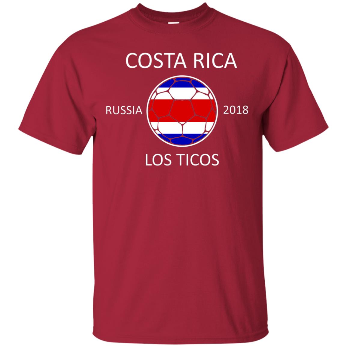 Costa Rica Soccer Team Football Fan Russia 2018 T-shirt Cardinal