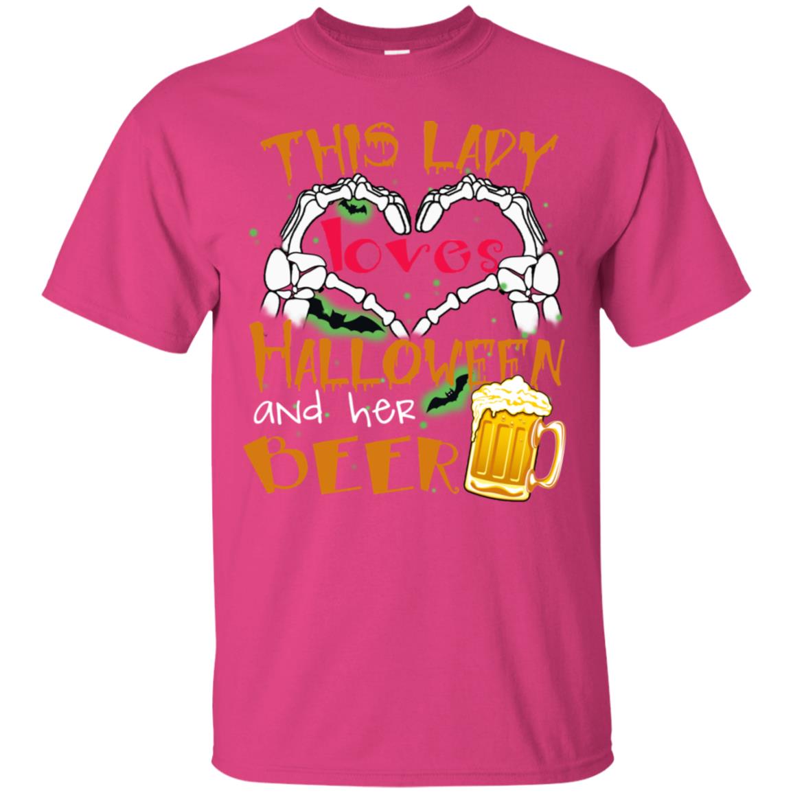 This Girl Loves Halloween And Her Beer Funny Halloween Shirt For Beer Lovers Heliconia