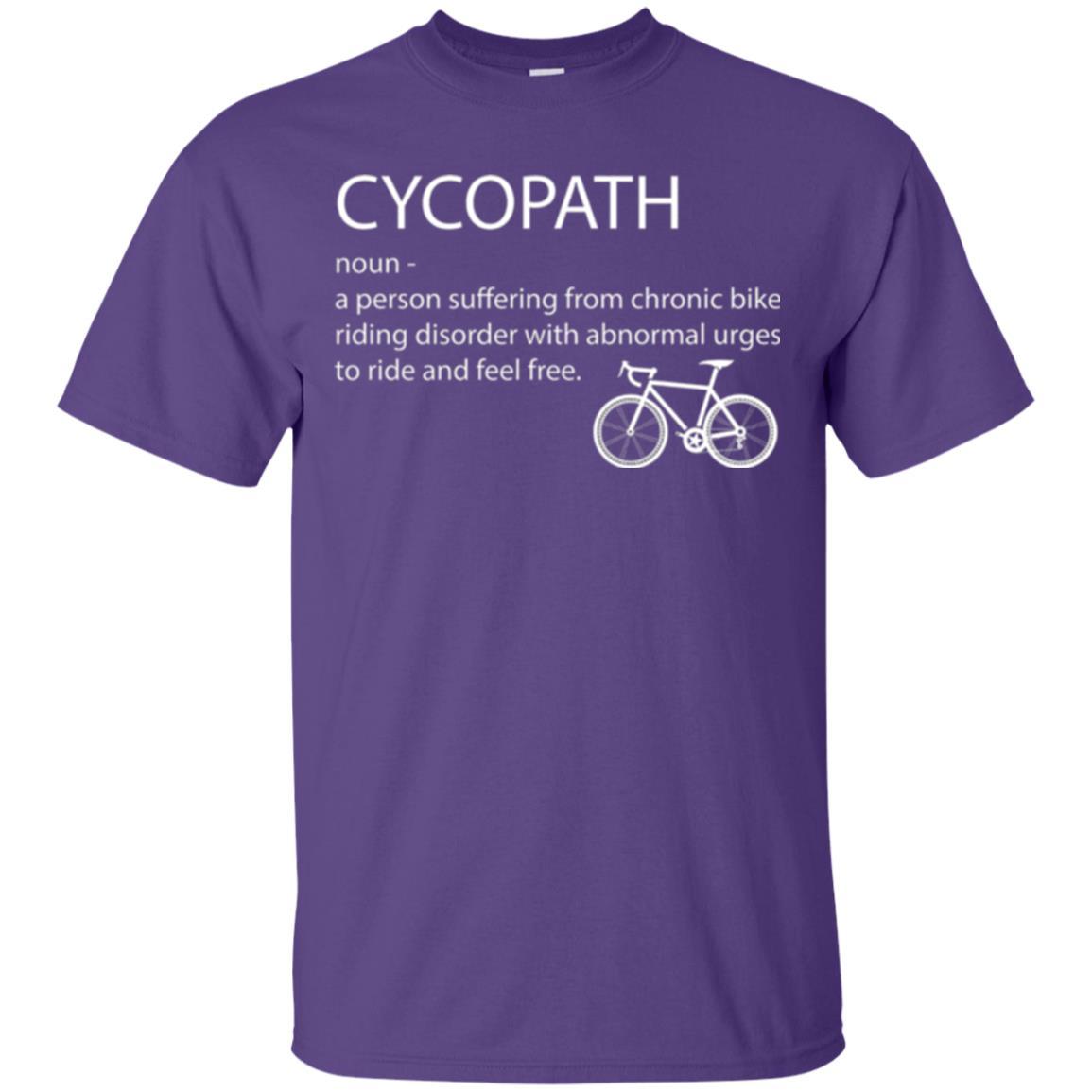 Biker T-shirt Cycopath Definition T-shirt Purple