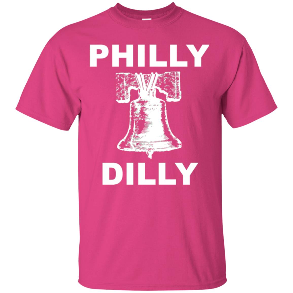 Football T-shirt Philly Dilly With Liberty Bell And Crack Philadelphia Heliconia