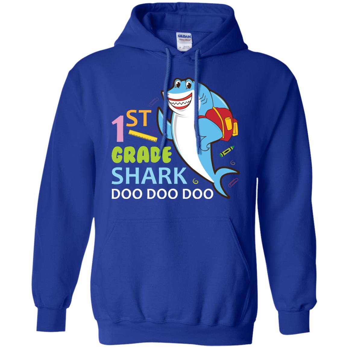 1st Grade Shark Doo Doo Doo Back To School T-shirt Royal