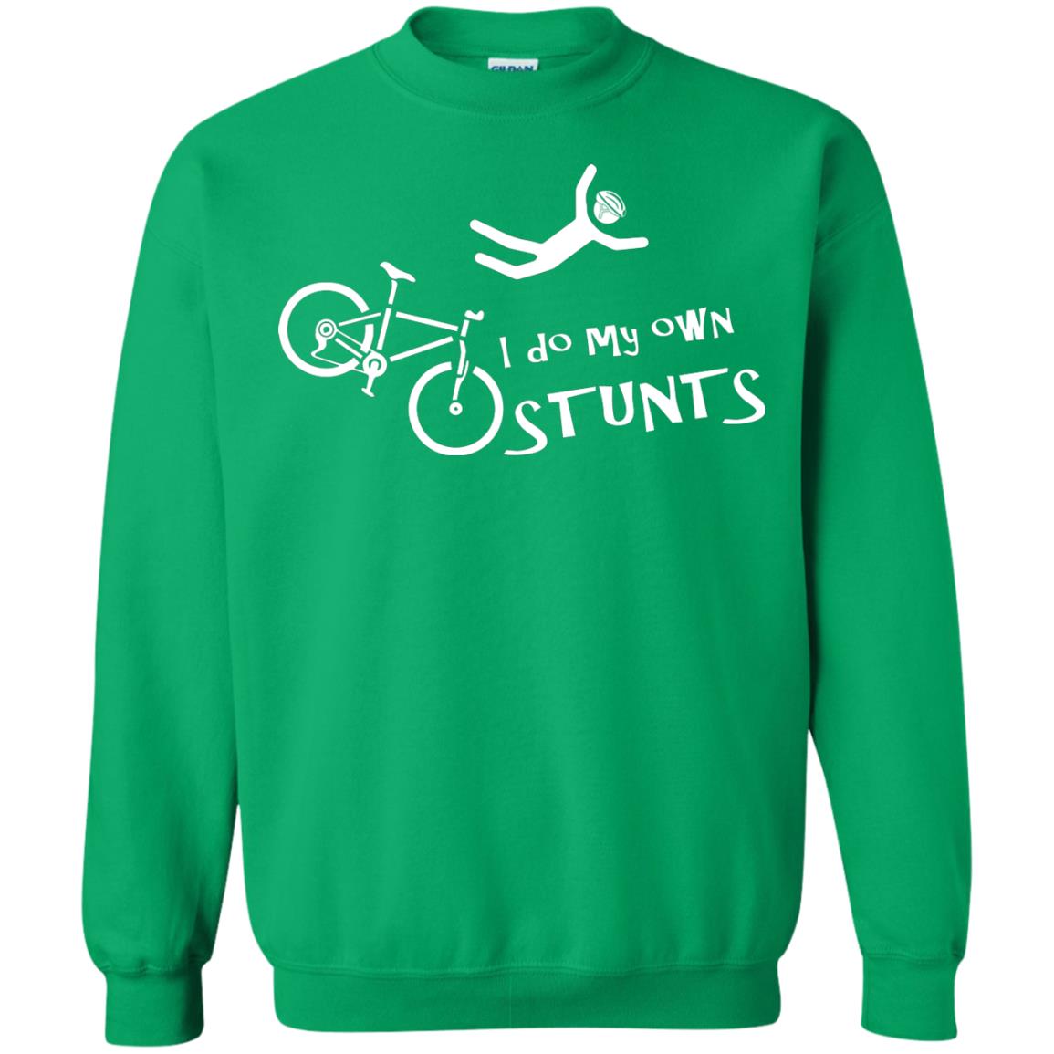 Biker T-shirt I Do My Own Stunts Irish Green