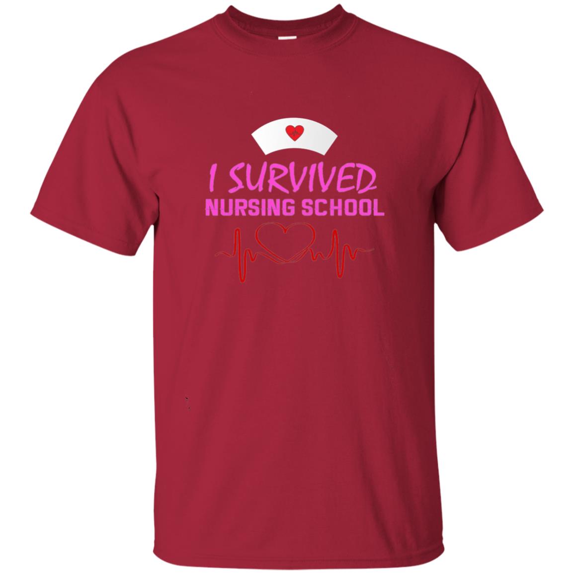 I Survived Nursing School Nursing Survivor Shirt Cardinal