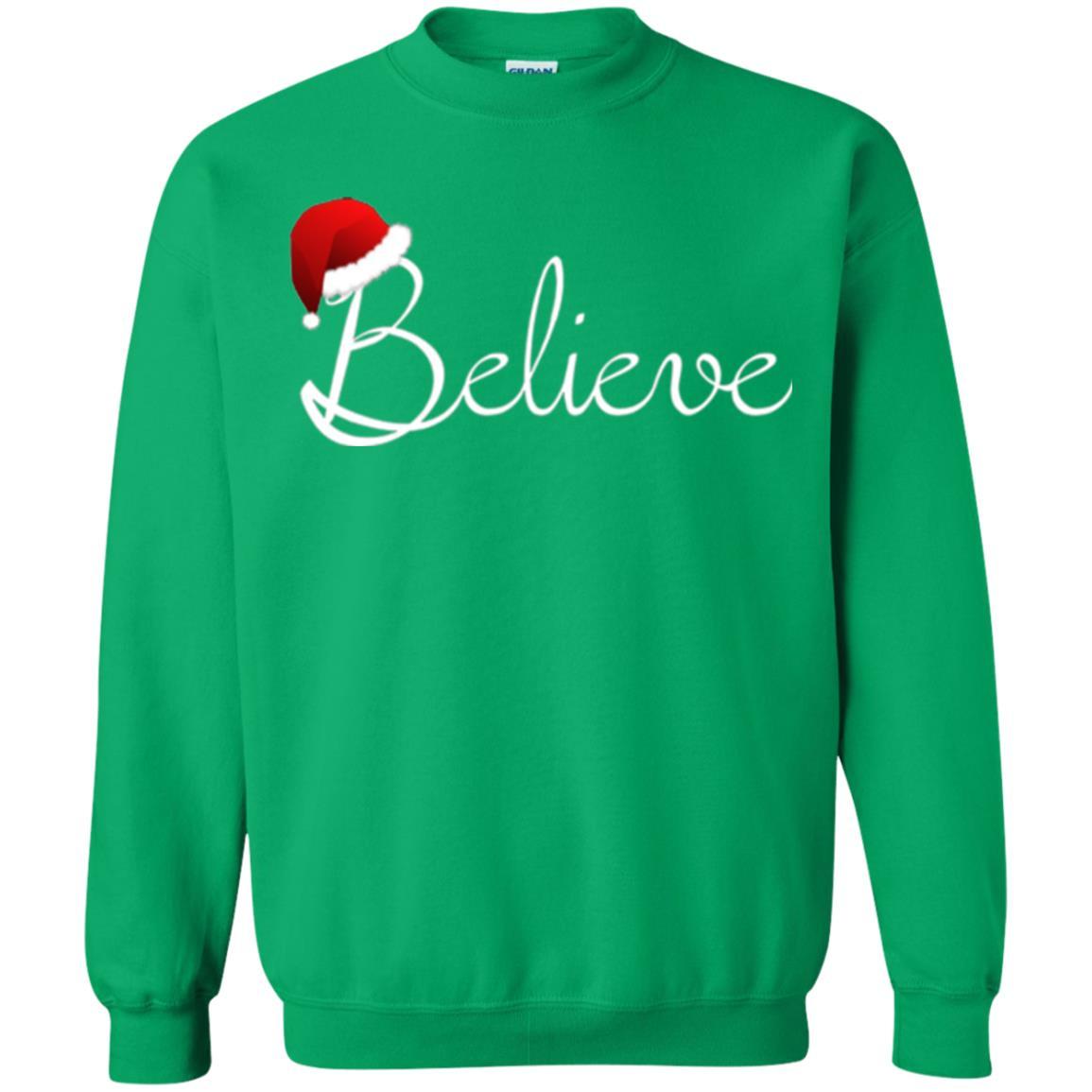 Believe Christmas Shirt - Best Santa Christmas T-shirt Irish Green