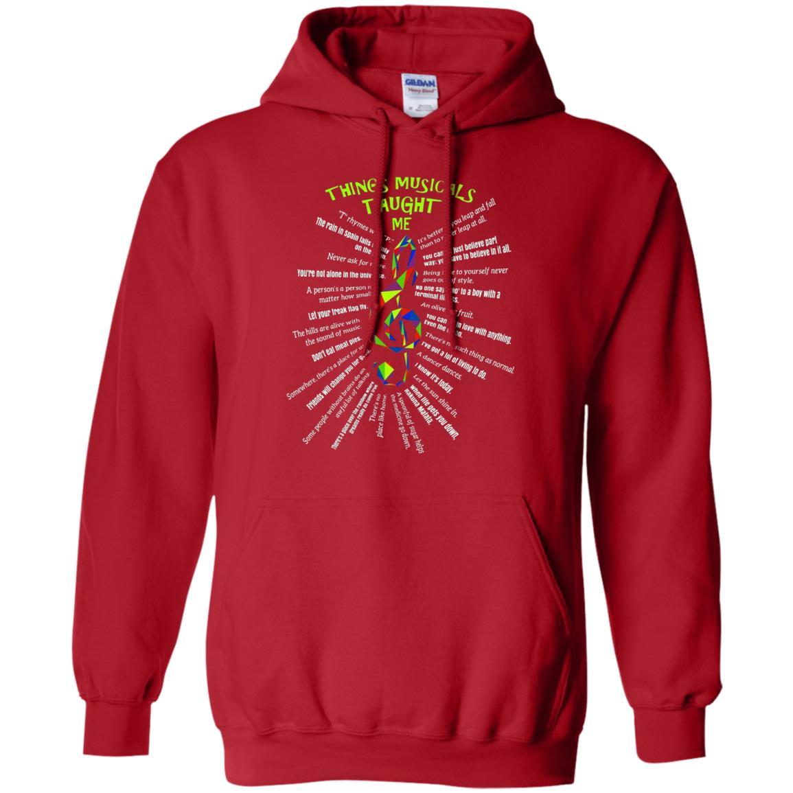 Music Lovers T-Shirt Things Musicals Taught Me Red