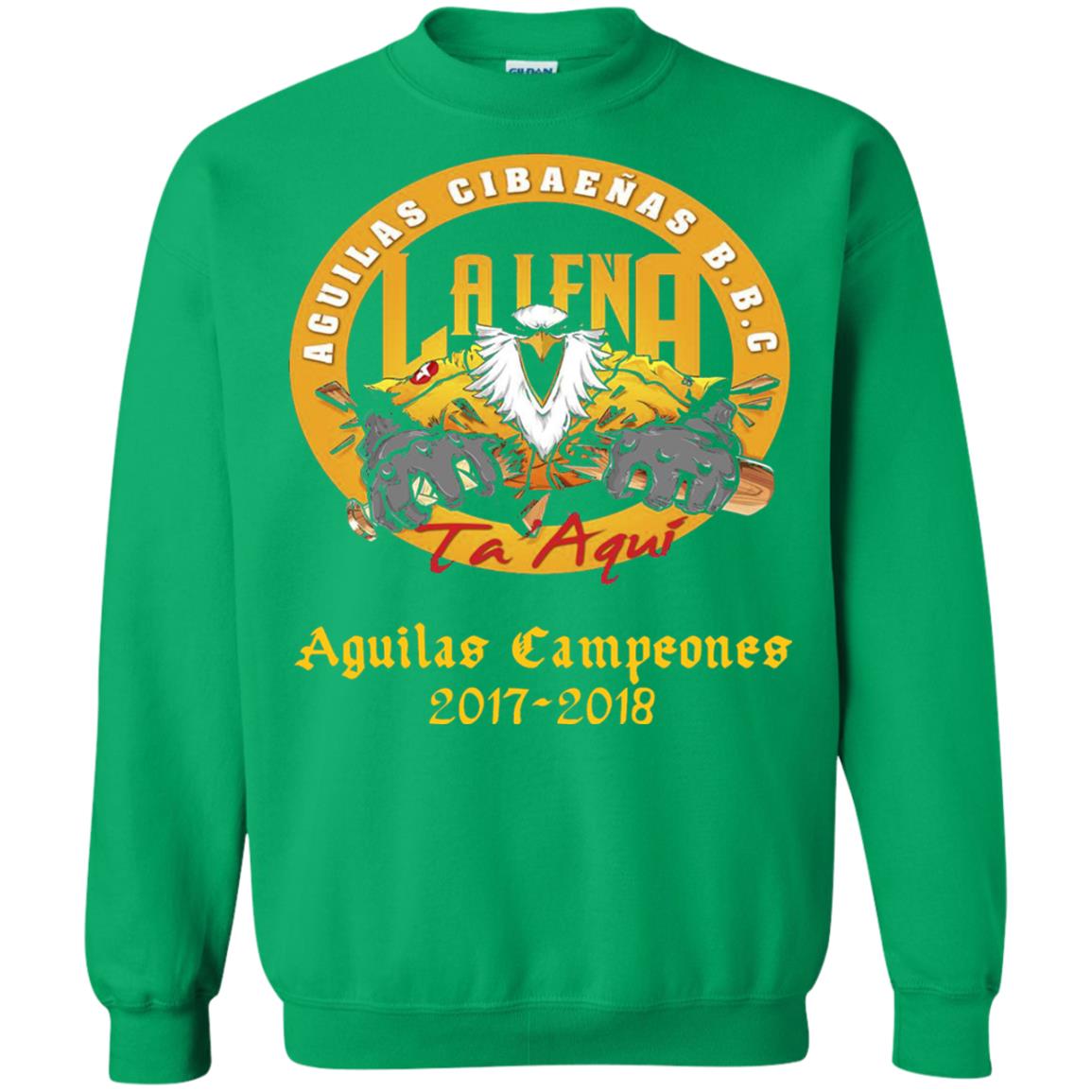 Baseball Lover T-shirt Aguilas Cibaenas Campeones 2017-2018 Irish Green