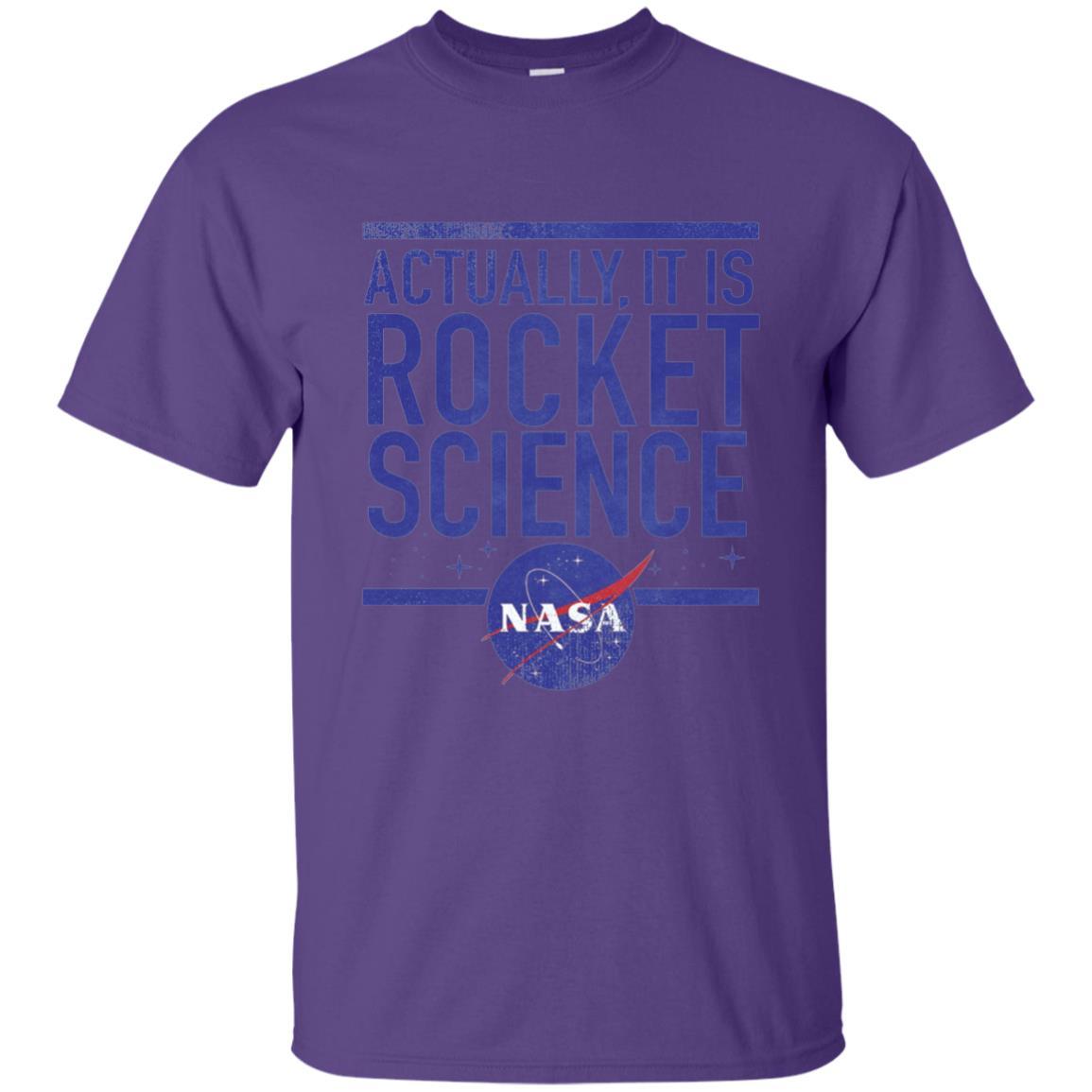 Science T-Shirt Actually It Is Rocket Science Graphic Purple