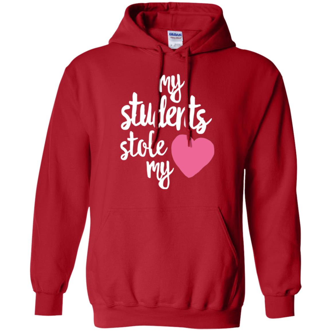 Valentine_s Day T-shirt My Students Stole My Heart Red