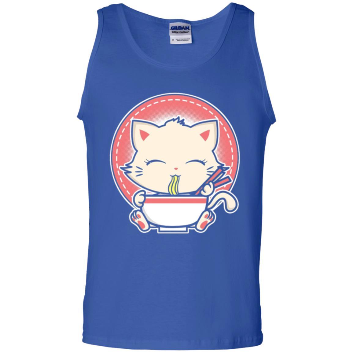 Anime T-shirt Kawaii Japanese Cat Ramen Royal