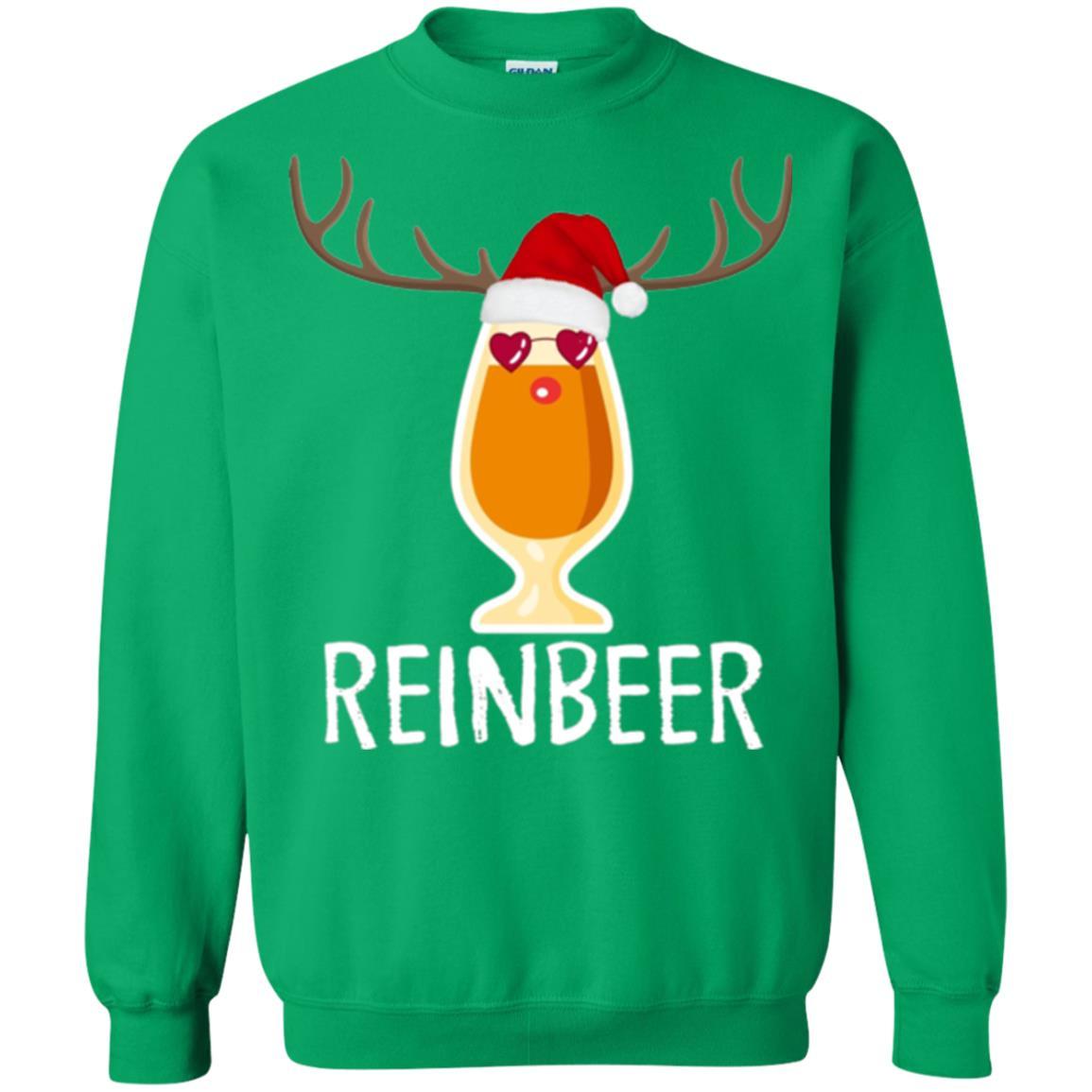 Beer Lover T-shirt Reinbeer Mery Christmas Irish Green