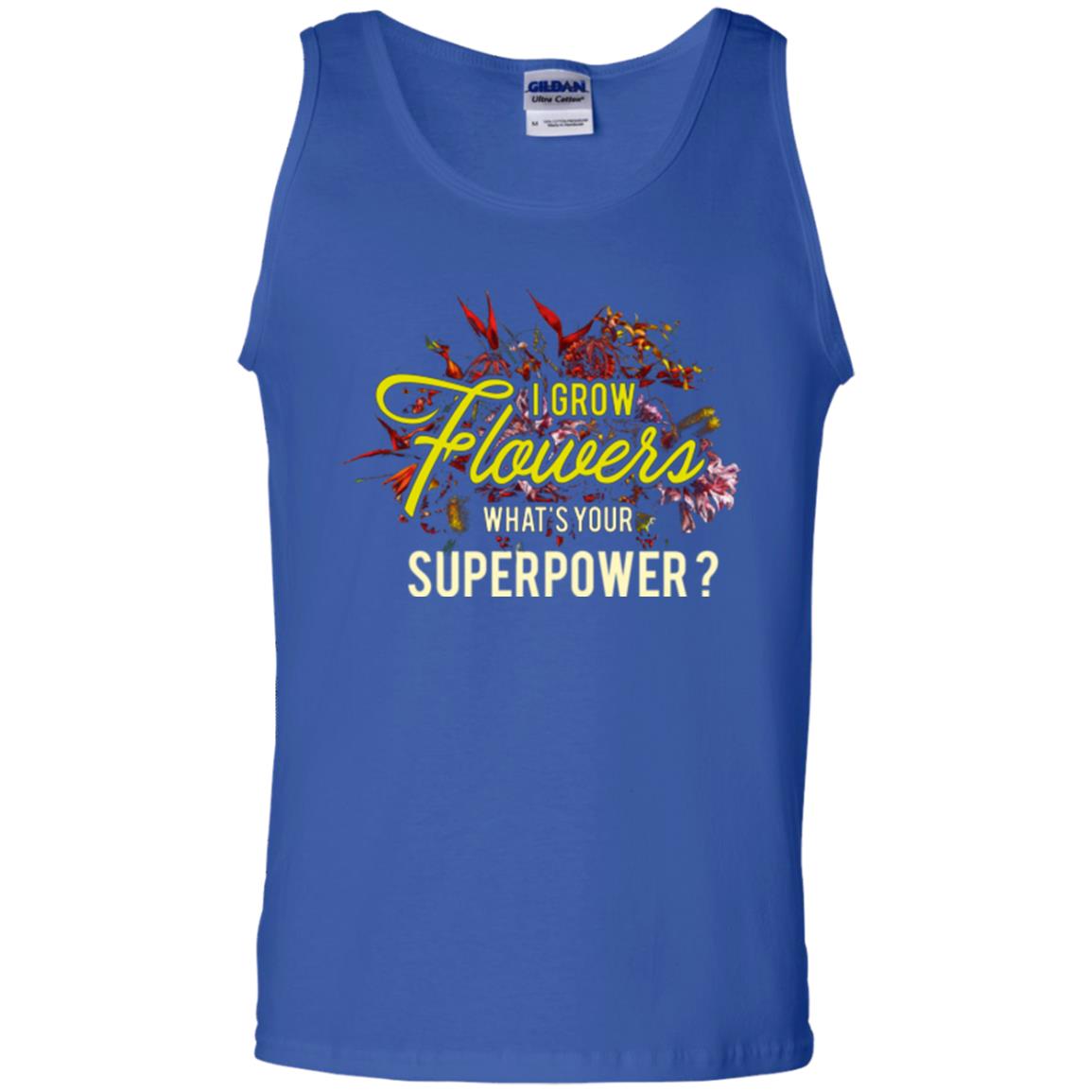 Florist T-shirt I Grow Flowers What's Your Superpower Royal