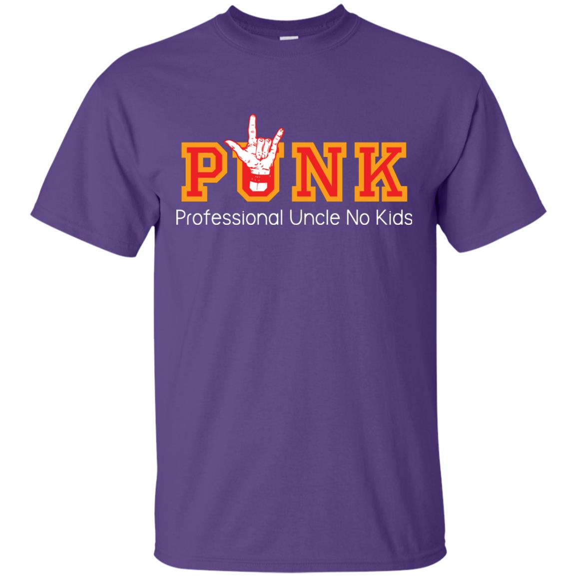 Uncle T-shirt Punk Professional Uncle No Kids Purple