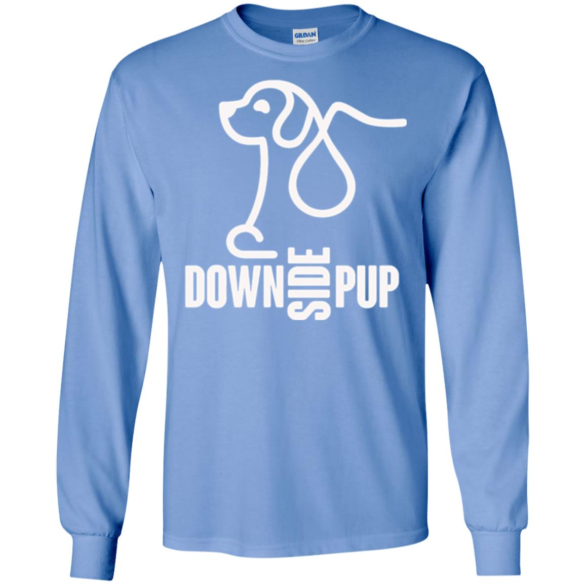Dog Lover T-shirt Down Side Pup T-shirt Carolina Blue