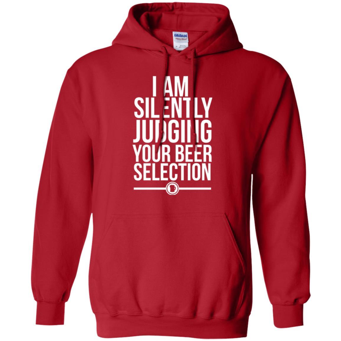 Beer Lover T-shirt I Am Silently Judging Your Beer Sellection Red
