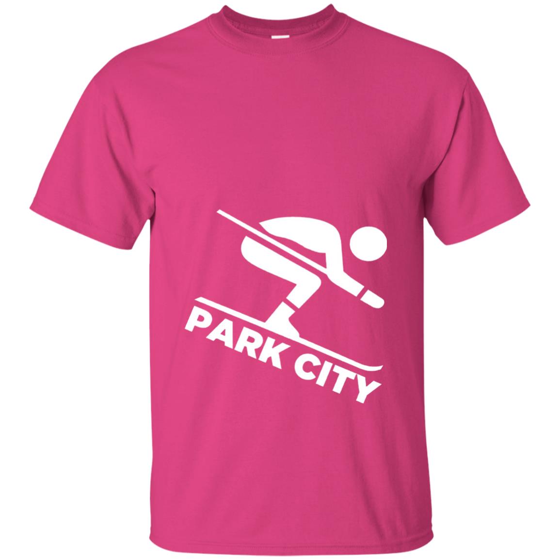 Downhill Skiing T-shirt Park City Utah Heliconia