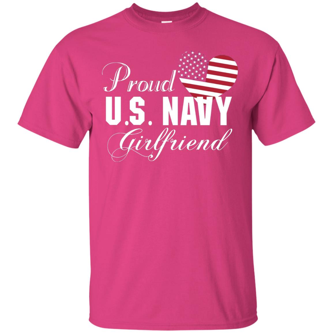 Pride U.s. Army Shirt Proud Navy Girlfriend Heart Heliconia