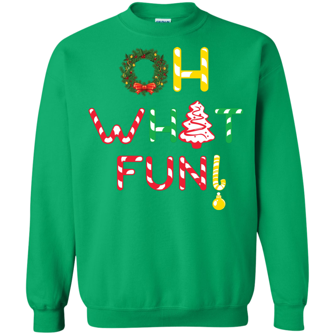 Christmas T-shirt Oh What Fun Irish Green