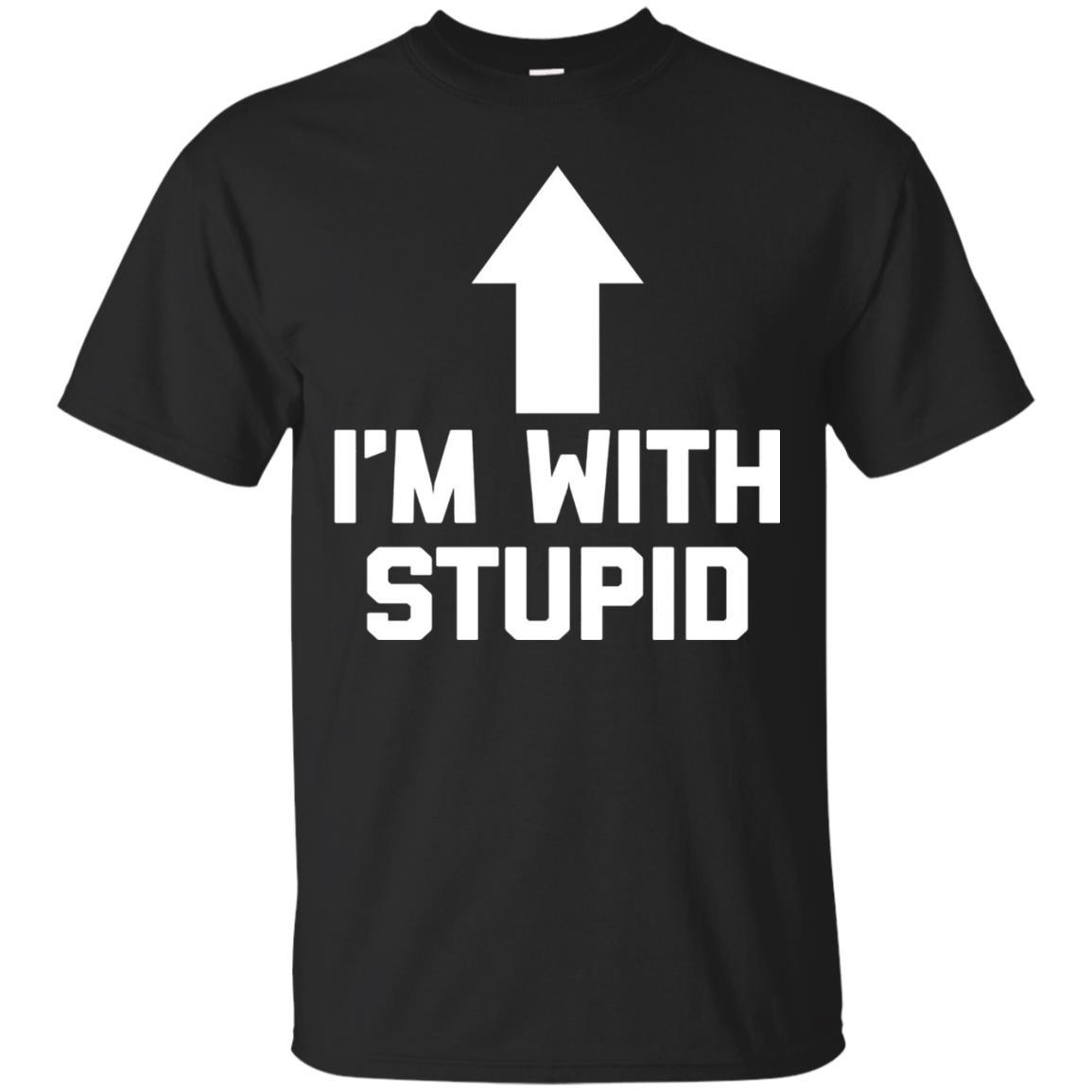 I'm With Stupid T-Shirt Black Small