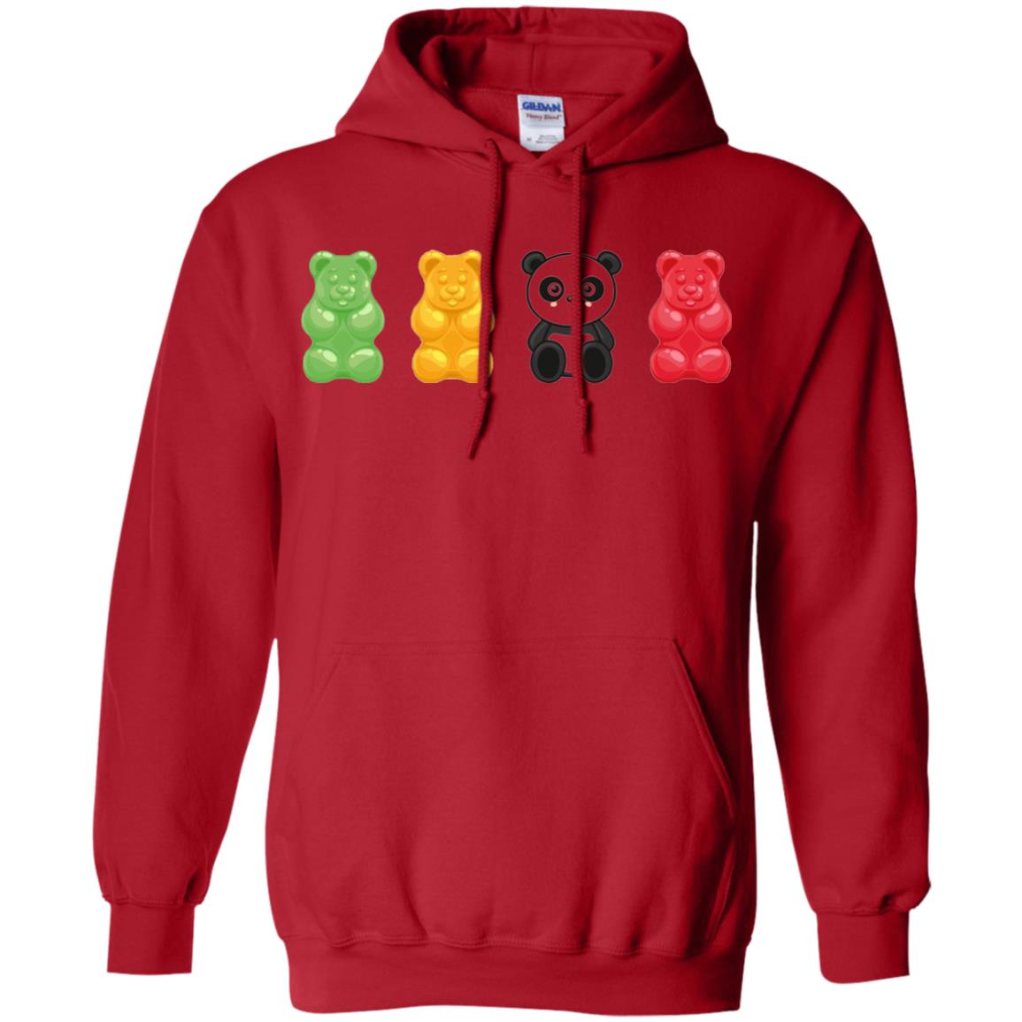 Bear Lover T-shirt Cute Panda Candy Bear Red