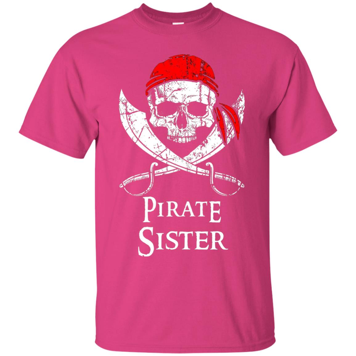 Family T-shirt Pirate Sister Jolly Roger Skull Crossbones Heliconia