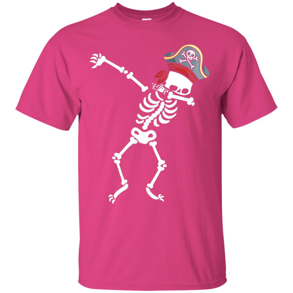 Dabbing Skeleton With Pirates Hat T-shirt Heliconia