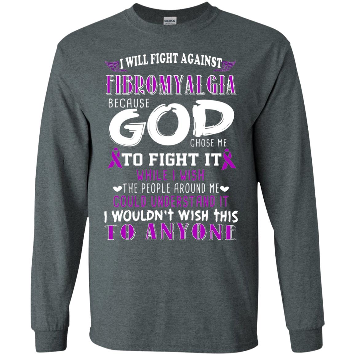 Fibromyalgia Awareness Shirt I Will Fight Against Fibromyalgia Dark Heather