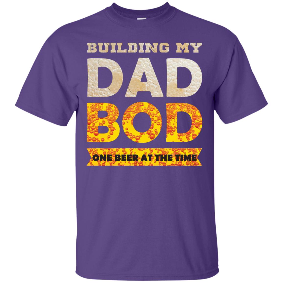 Building My Dad Bob One Beer At The Time Shirt Purple