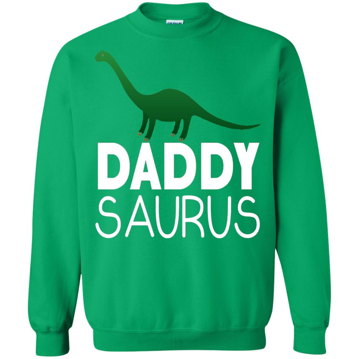 Daddy Saurus Dinosaur Matching Daddy T-shirt Irish Green