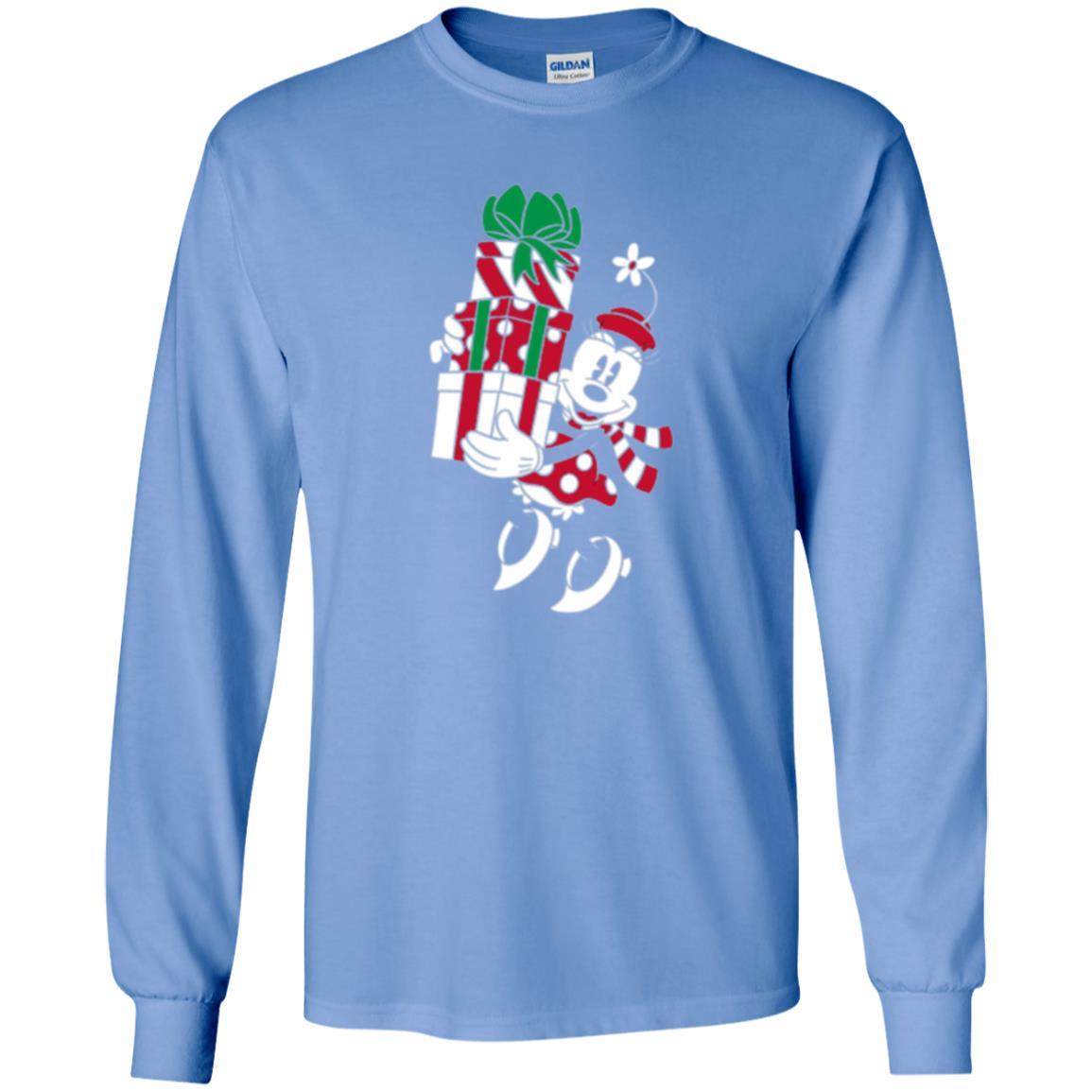 Christmas T-shirt Disney Minnie Mouse Christmas Gifts Carolina Blue