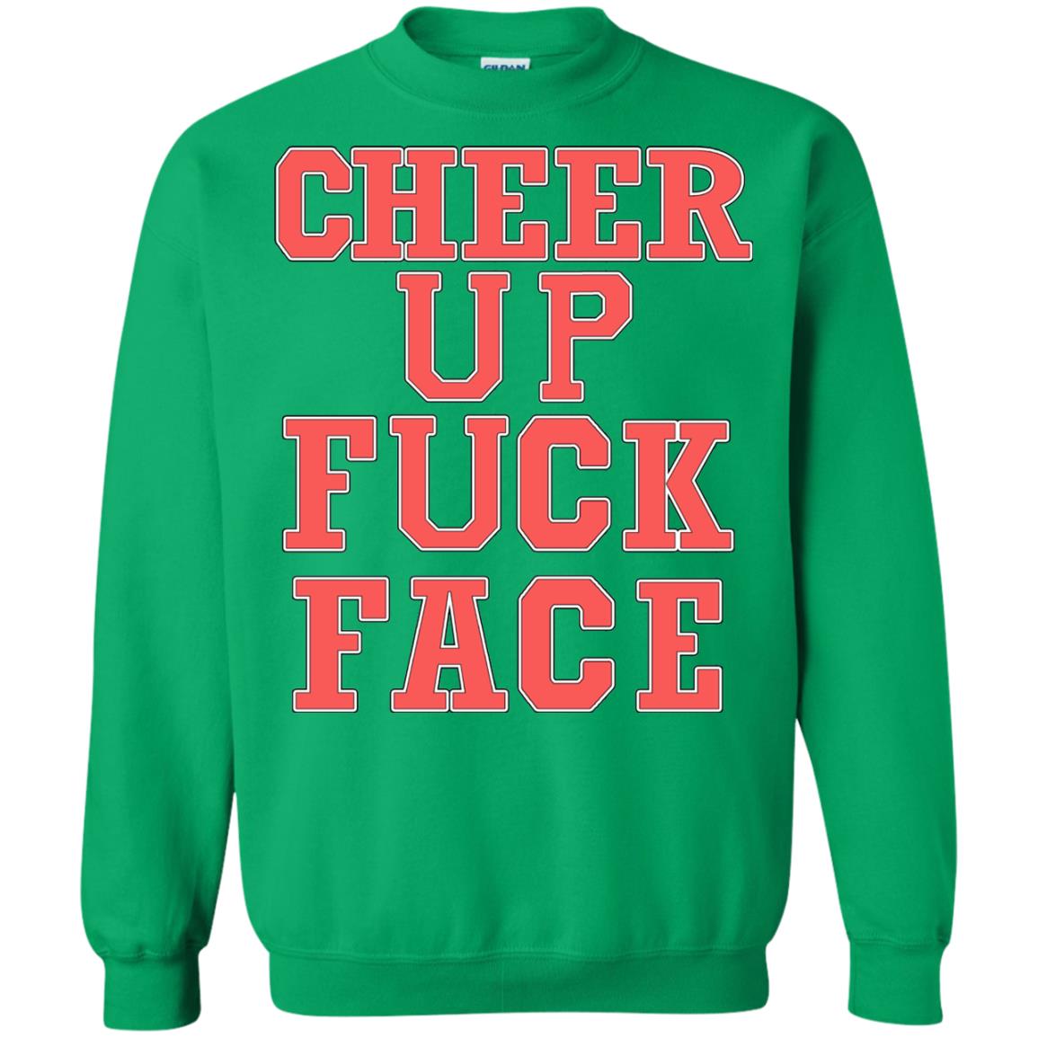 Cheer Up Face Shirt Irish Green